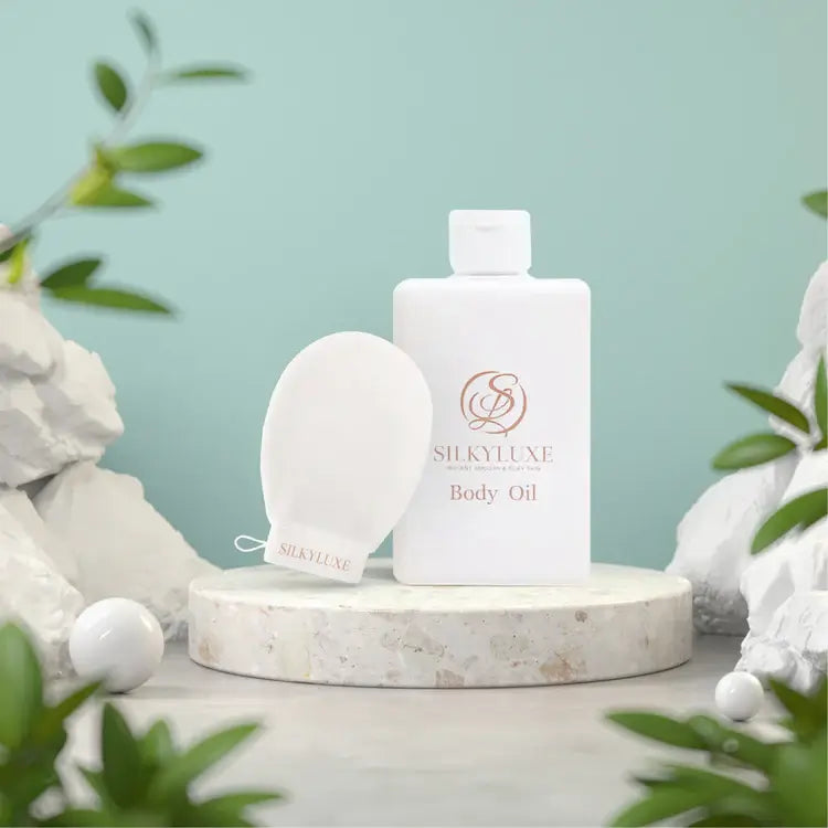Scrub glove + Body Oil